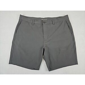Travis Mathew Golf Shorts Men's 40 Black Performance 8" Tech Chino Lightweight